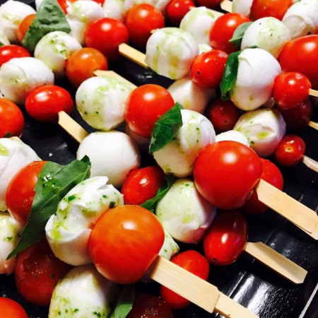 Brochette Tomate Mozzarella & Pesto
