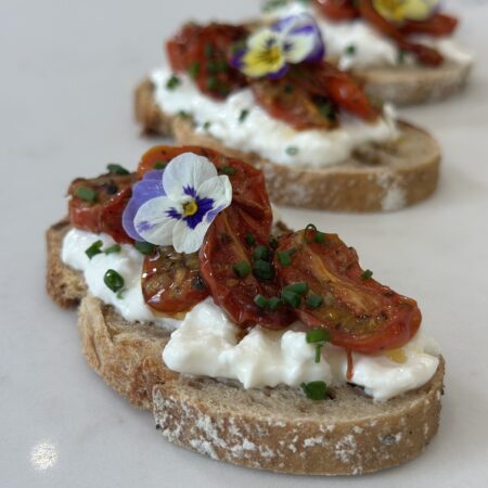 Bruschetta Burrata Tomates Roquette