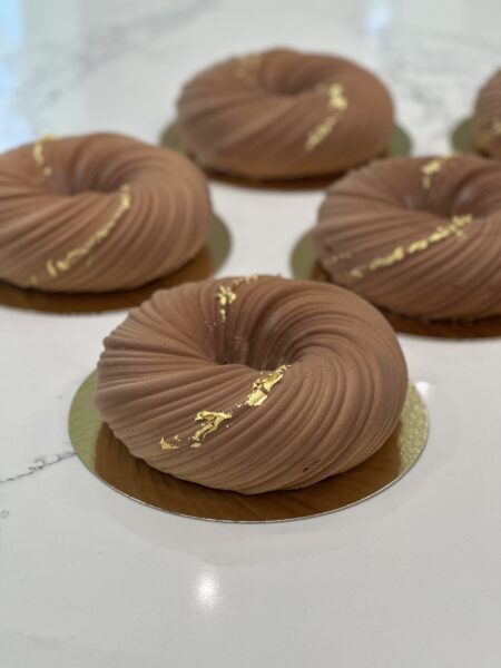 Entremet Chocolat au lait Valrhona et Praliné